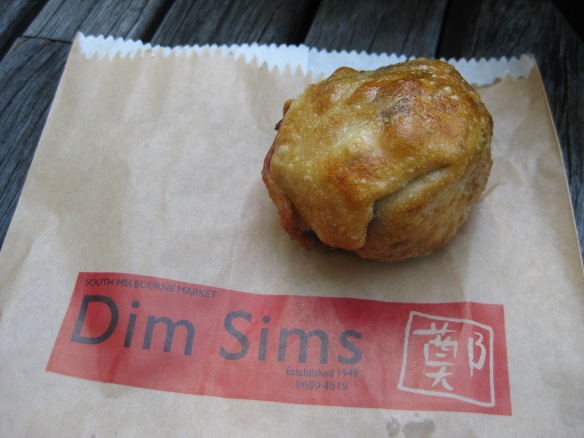 The famous South Melbourne dim sim, fried. It looks like a fried Western snack and it does indeed taste like one as I found out by trying it this week. Photo: Mabel Kwong