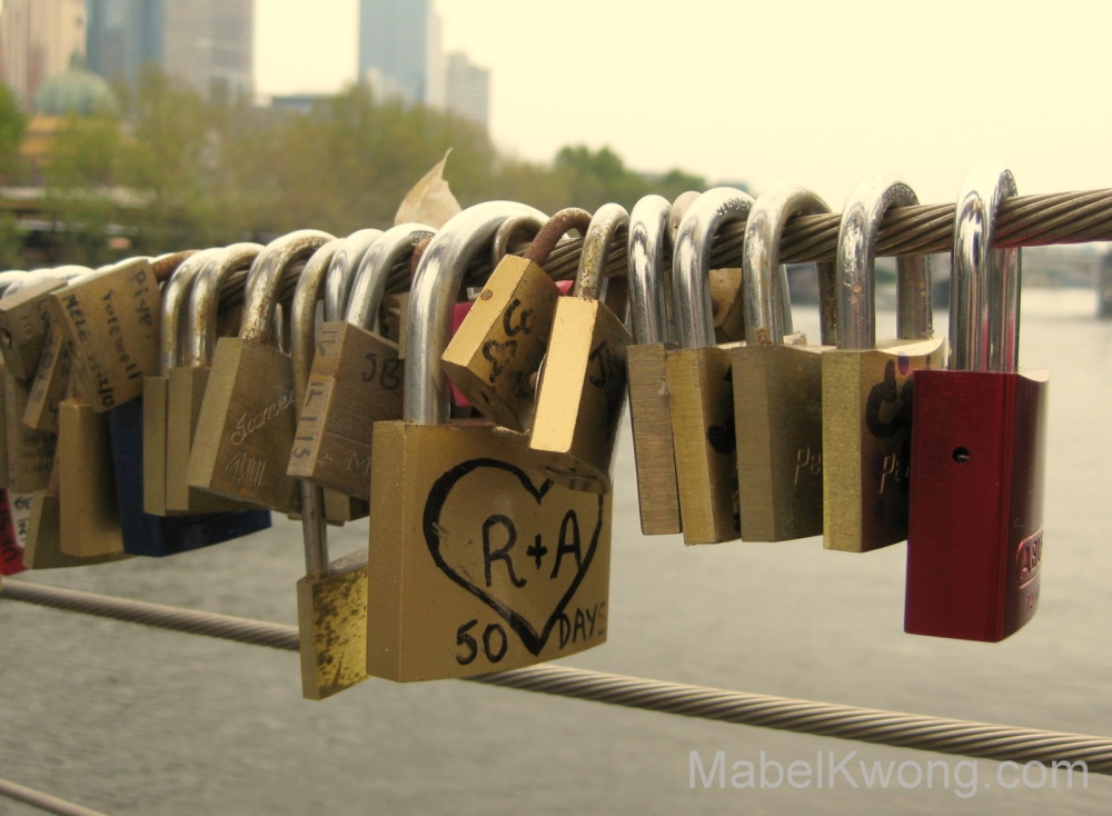 Love is something that I will always treasure. Love locks on Southbank footbridge. | Weekly Photo Challenge: Treasure.