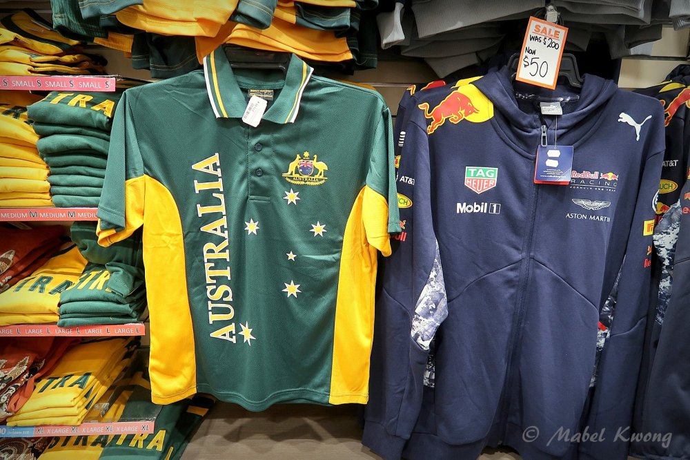 Australian sporting tops.