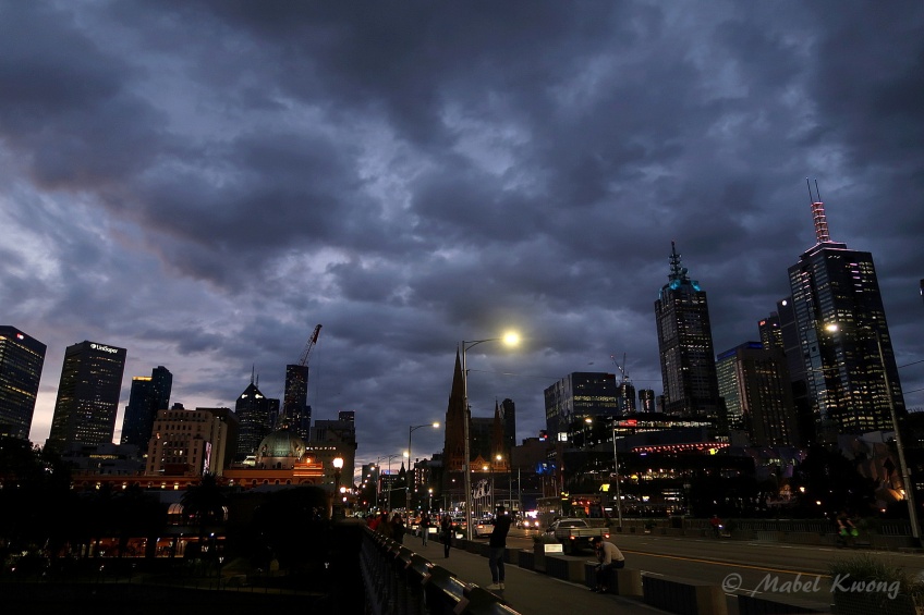Sunset Blue Hour. Princes Bridge. Melbourne, Australia (3)